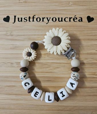 Attache tétine personnalisable CÉLIA