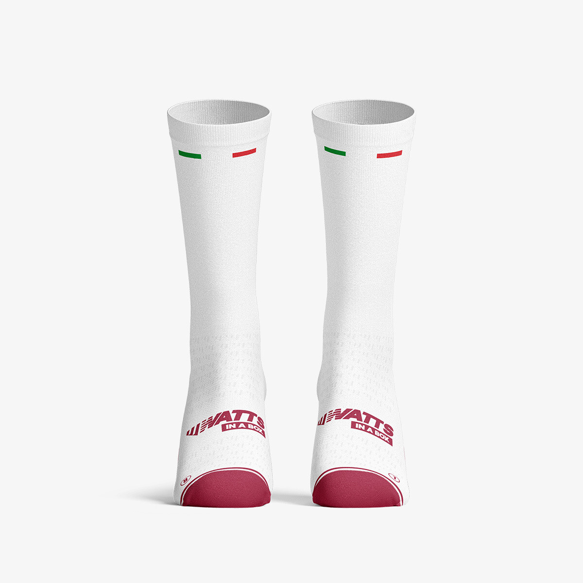 White Cypress Roads — white Strade Bianche cycling socks | Watts in a Box