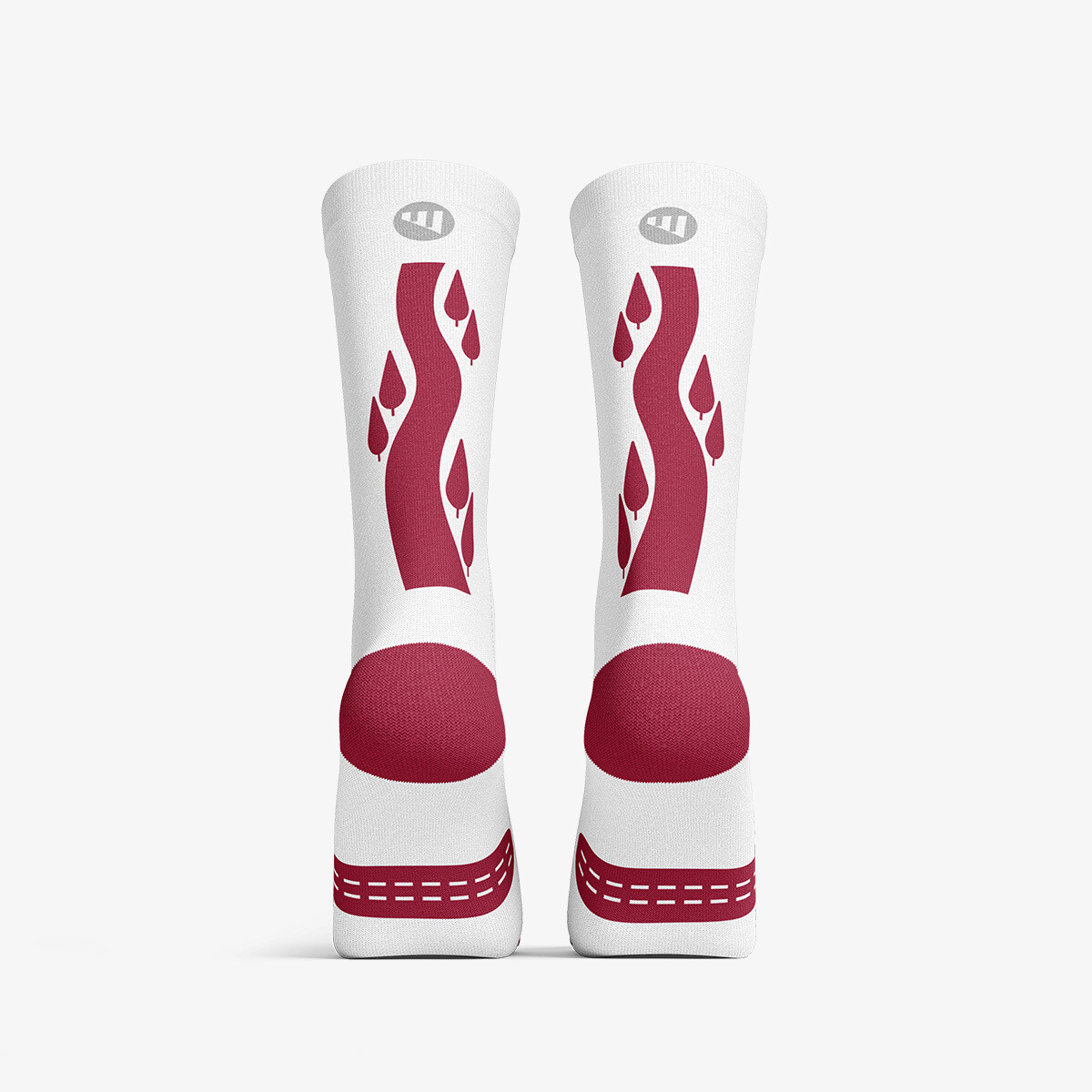 White Cypress Roads — white Strade Bianche cycling socks | Watts in a Box