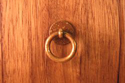 Cotter Pin Ring Pull with Round Escutcheon Plate