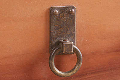 Ring pull with Square Post and Rectangular Escutcheon Plate