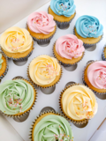 Pastel swirl cupcakes