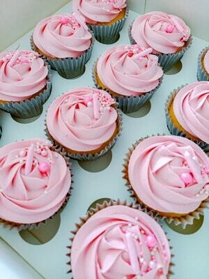 Pastel pink cupcakes
