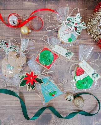 Individual Christmas cookie gift bags