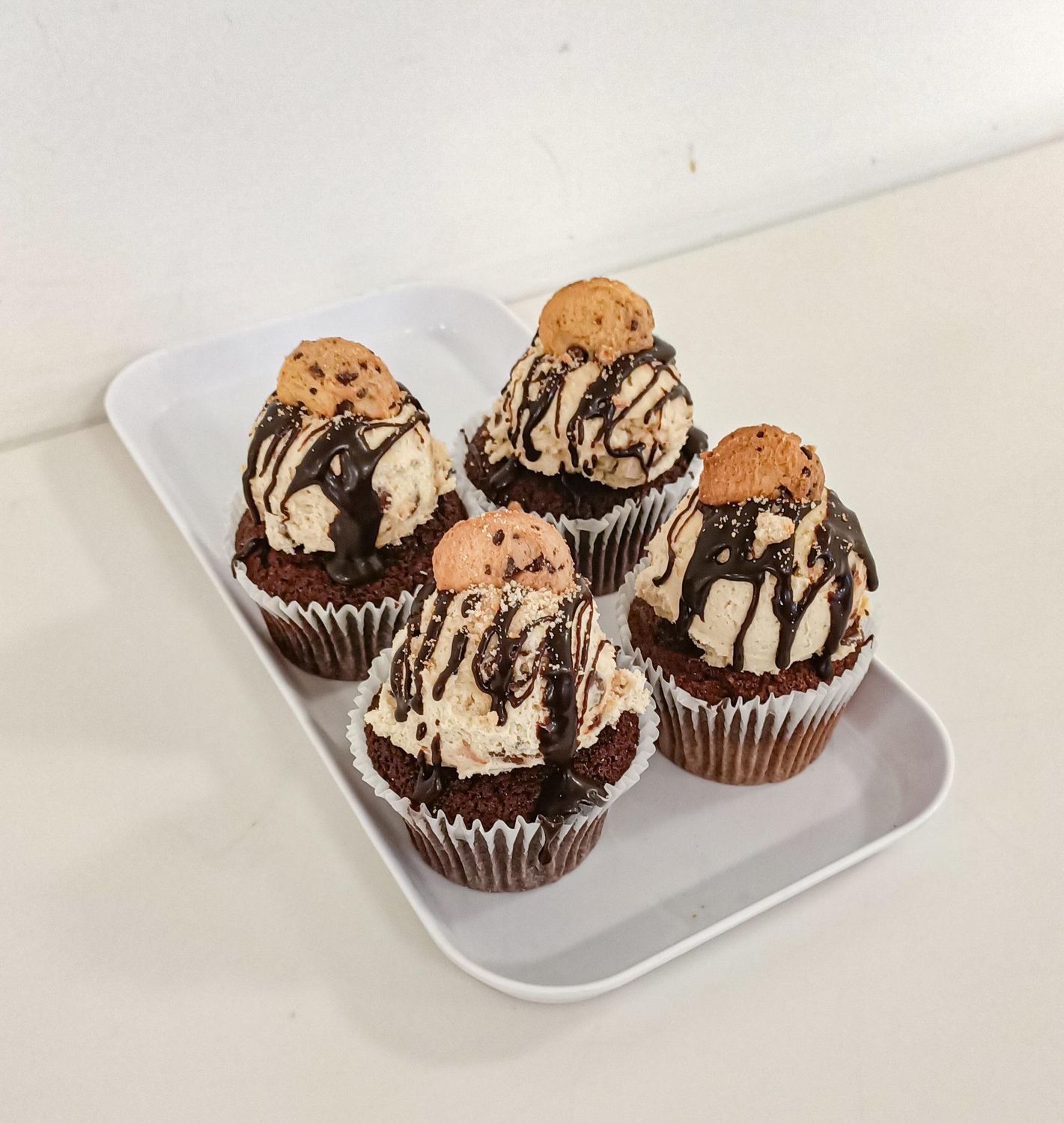 Cookie dough cupcakes