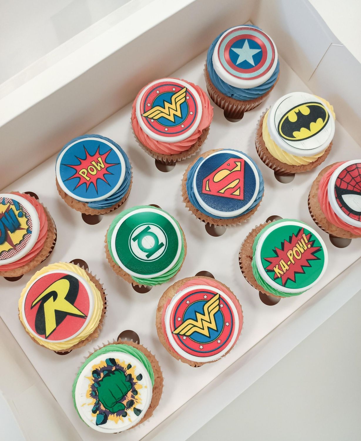 Superhero cupcakes
