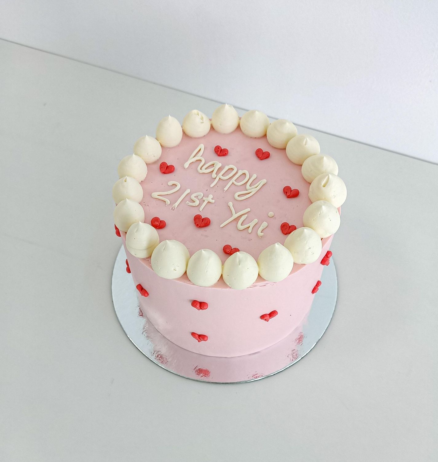 Mini retro cake - simple piping