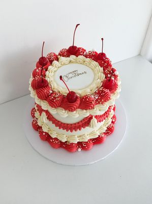 Merry Christmas retro cake