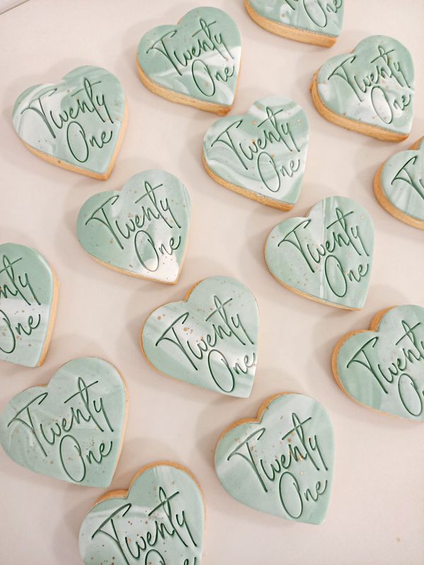 Heart shaped age cookies