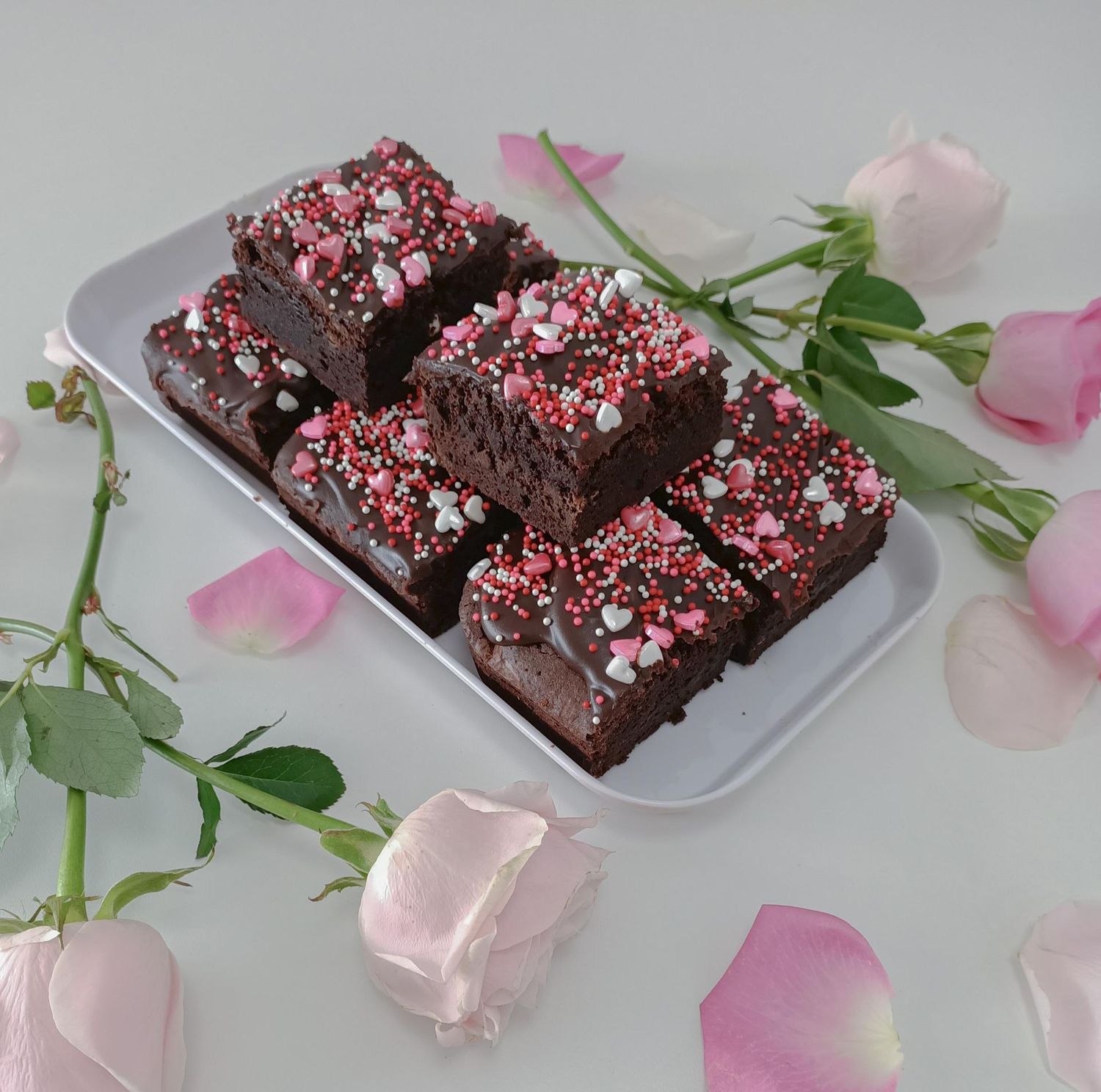 Gluten free fudgy choc brownies - Valentines Day