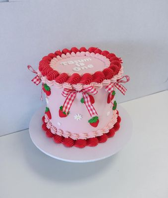 Berry First Birthday cake