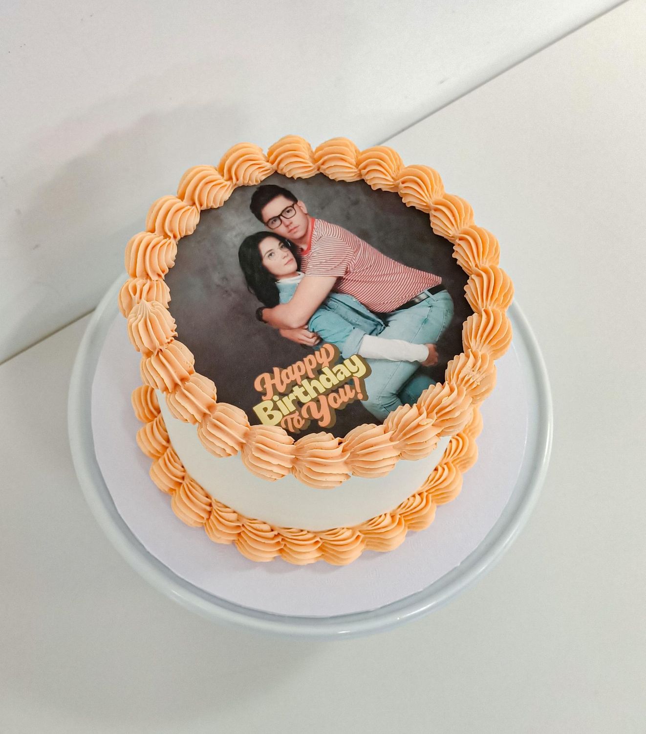 Mini retro cake - simple piping