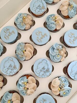 Baby shower blue cupcakes Baby shower blue cupcakes