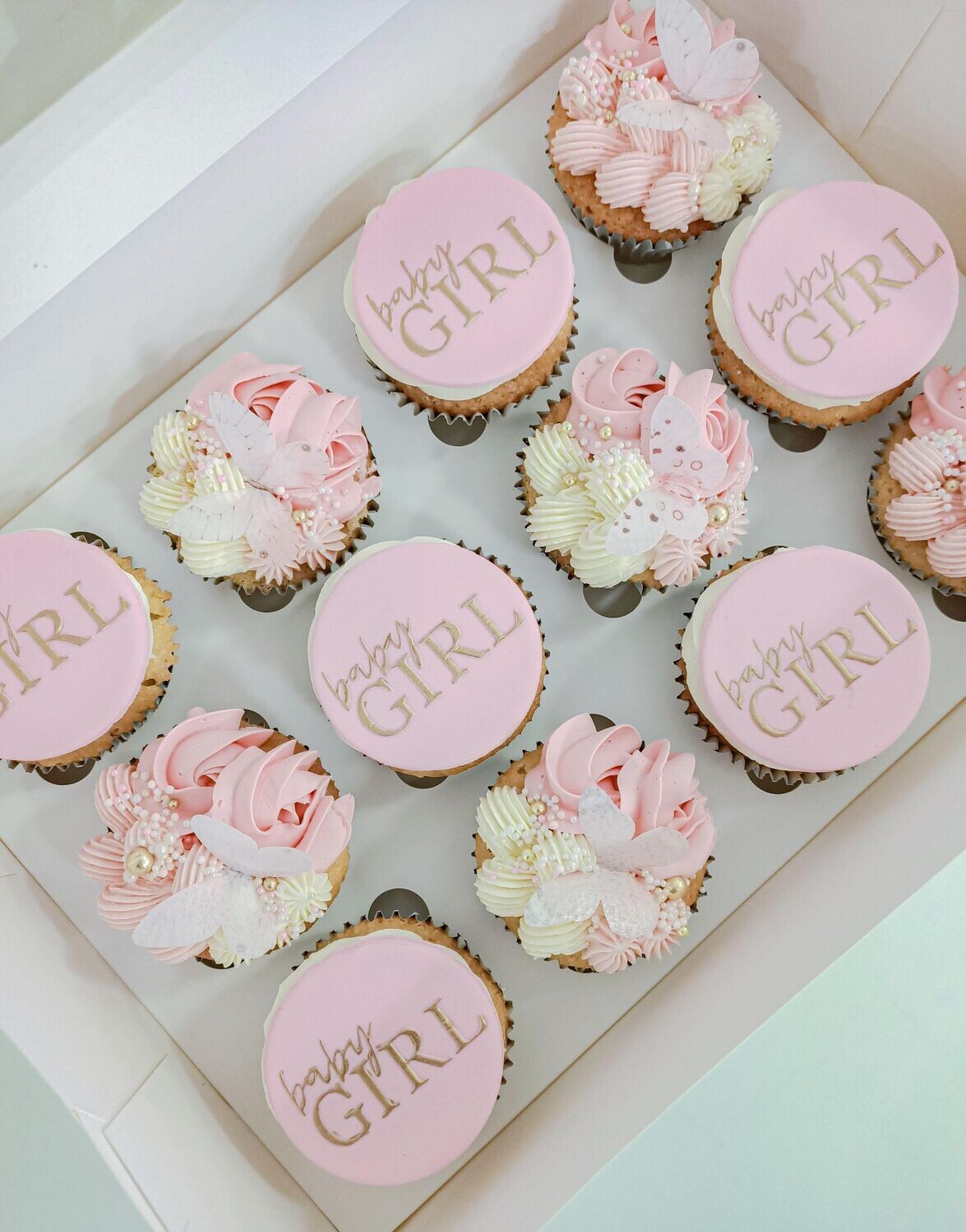 Baby Girl cupcakes Baby Girl cupcakes