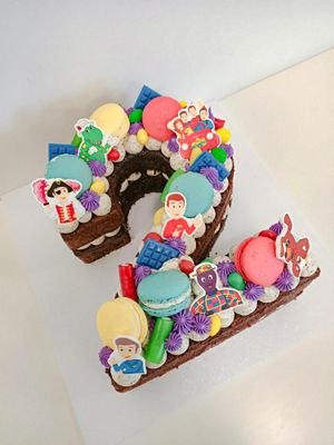 Wiggles number cake Wiggles number cake