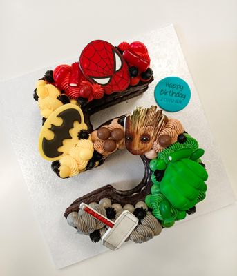 Avengers number cake Avengers number cake