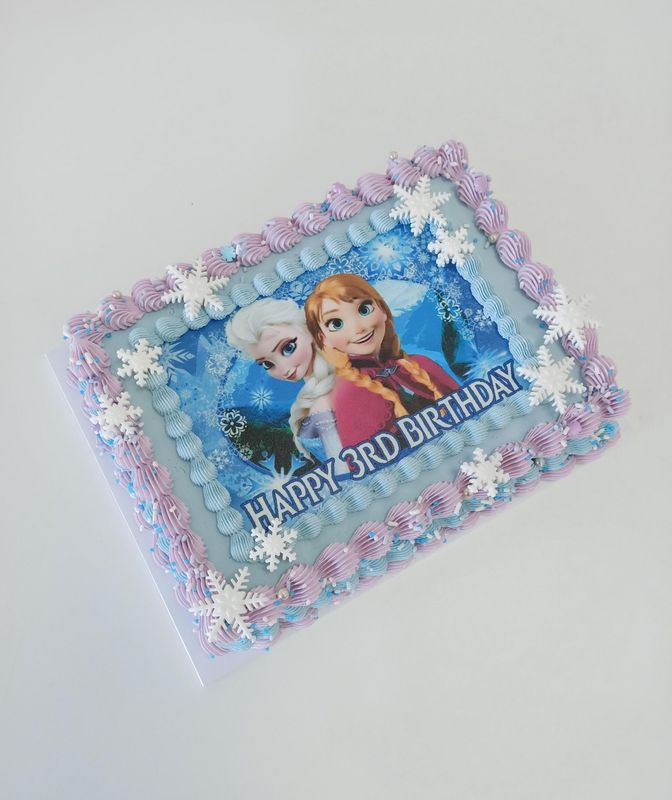 Frozen themed sheet cake