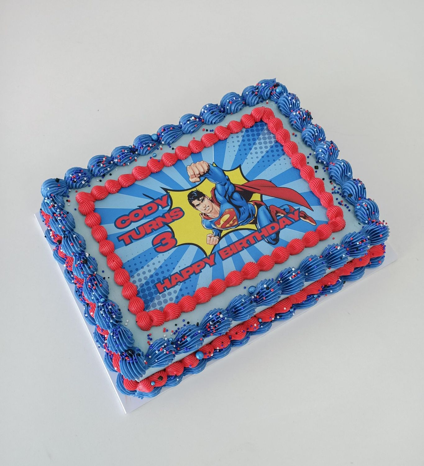 Superman sheet cake - Small