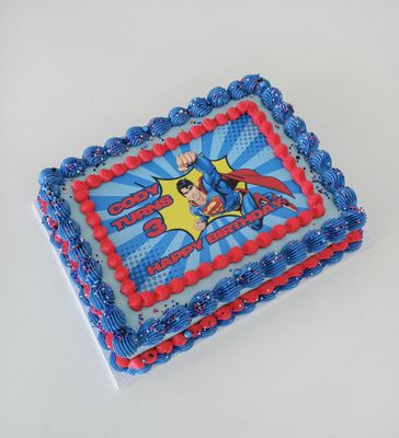 Superman sheet cake - Small