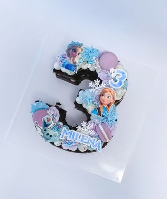 Frozen number cake Frozen number cake