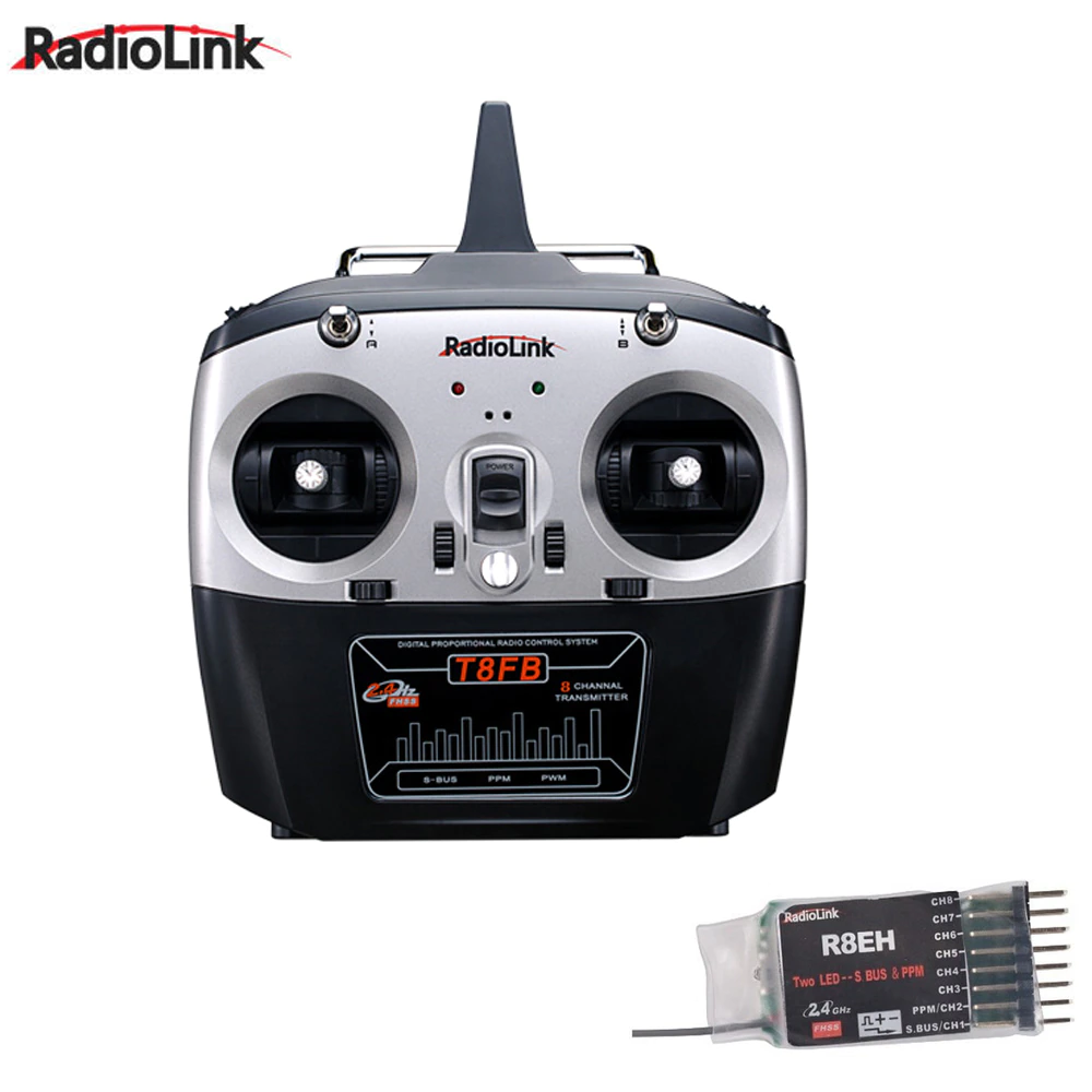 Télécommande Radiolink T8FB 8CH + Recepteur R8EF 2.4 GHz OTG line