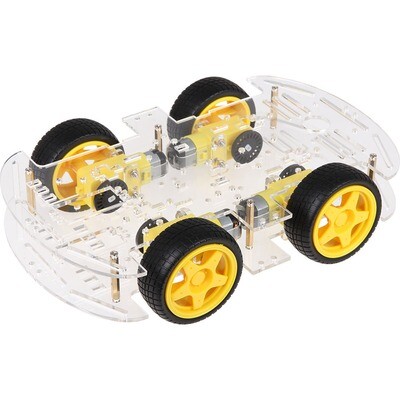 Chassis Robot 4WD basic (Acrylique)