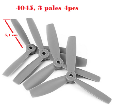 Lot Hélices Tripale 4045 4pcs ABS pour moteur brushless