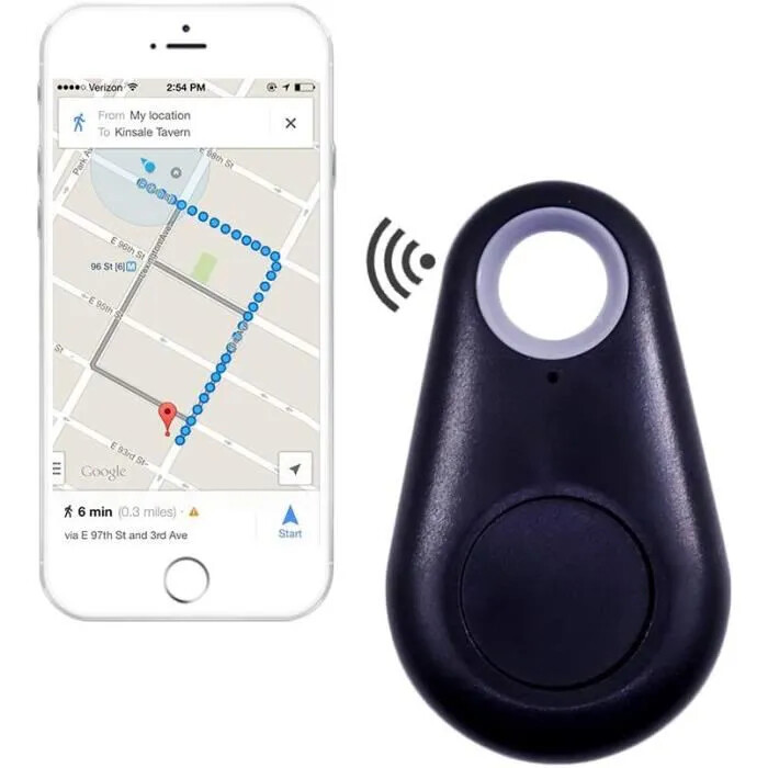 1 X Porte Cle sans fil Bluetooth GPS Traceur, enfant localisateur d'object  Bleu anti-perte suivi Auto Moto Animal Clés ETC