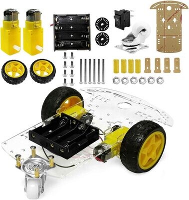 Châssis Robot 2WD basic (Acrylique)