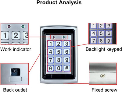 Lecteur de carte EM RFID digicode, contrôle d&#39;accès, 125KHz