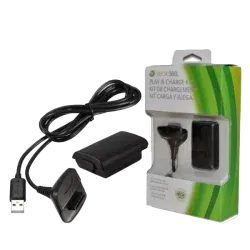 Batterie et Cable Manette Xbox 360