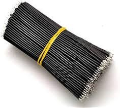 Pack de fils dénudé noire 24 AWG 15 cm (500 pièces)