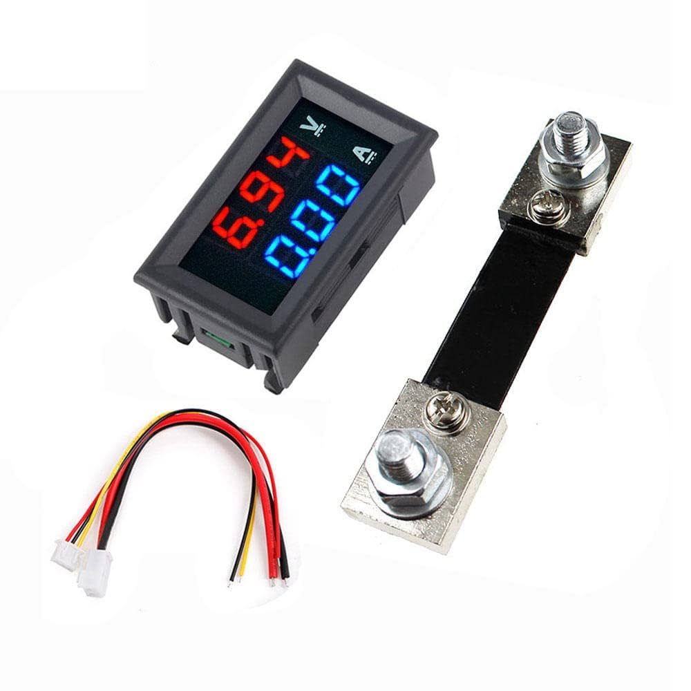 Voltmètre Ampèremètre numérique LED + Shunt de courant DC 100V 50A