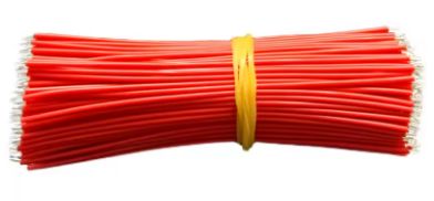 Pack de fils dénudé rouge 24 AWG 15 cm (500 pièces)