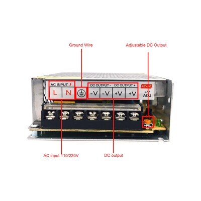 Alimentation de découpage avec Ventilateur 12V DC 30A