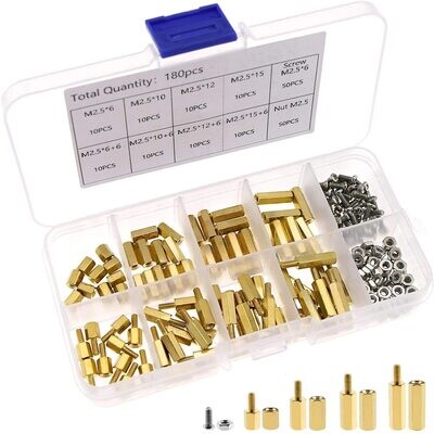 Kit 180 pcs M2.5 Vis Écrou Standoff
