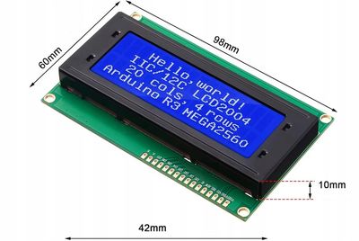 1604 LCD Display Blue Backlight – 16×4 Character