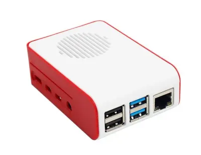 Raspberry Pi 4 Case Enclosure Red & White