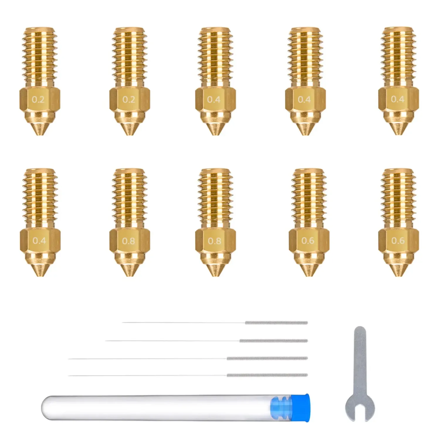 Multi-Size Brass Nozzle Kit for Neptune 4/4 Pro