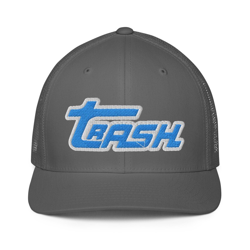 Aqua Trash Logo Fitted Flexfit Mesh Hat