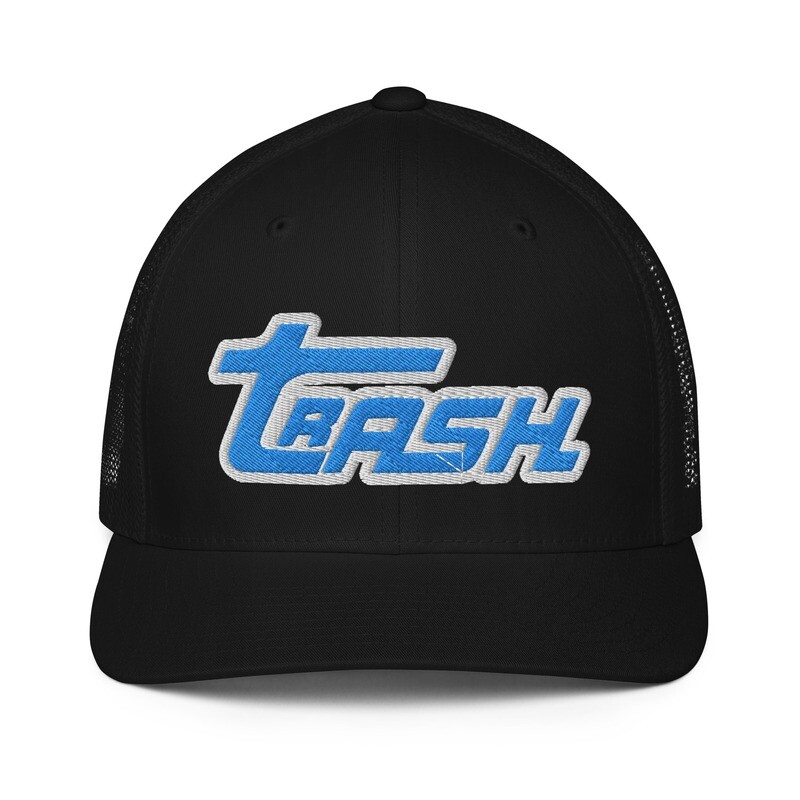 Aqua Trash Logo Fitted Flexfit Mesh Hat