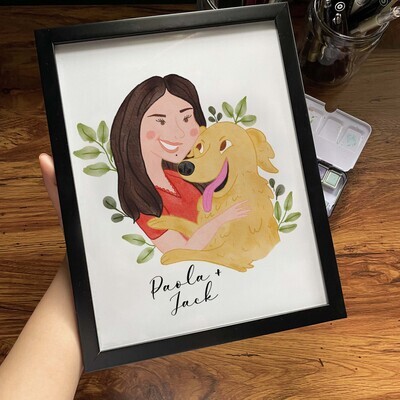 Ilustración con Mascota
