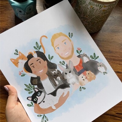 Ilustración con Mascota