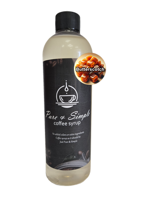 Pure &amp; Simple Butterscotch Flavoring Syrup - 16 oz