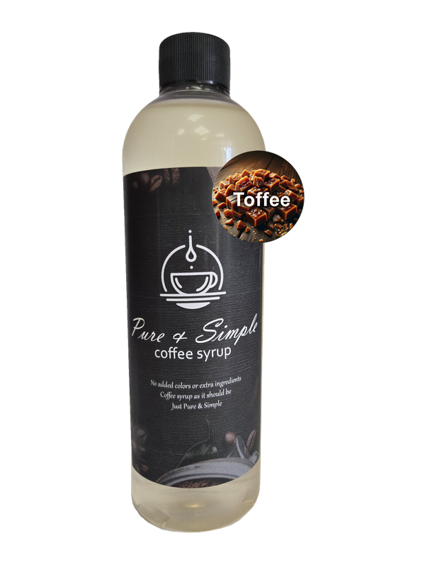 Pure &amp; Simple Toffee Flavoring Syrup - 16 oz