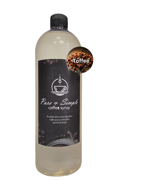 Pure &amp; Simple Toffee Flavoring Syrup - 32 oz