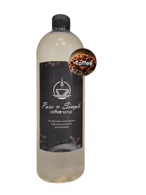 Pure &amp; Simple Toffee Flavoring Syrup - 32 oz