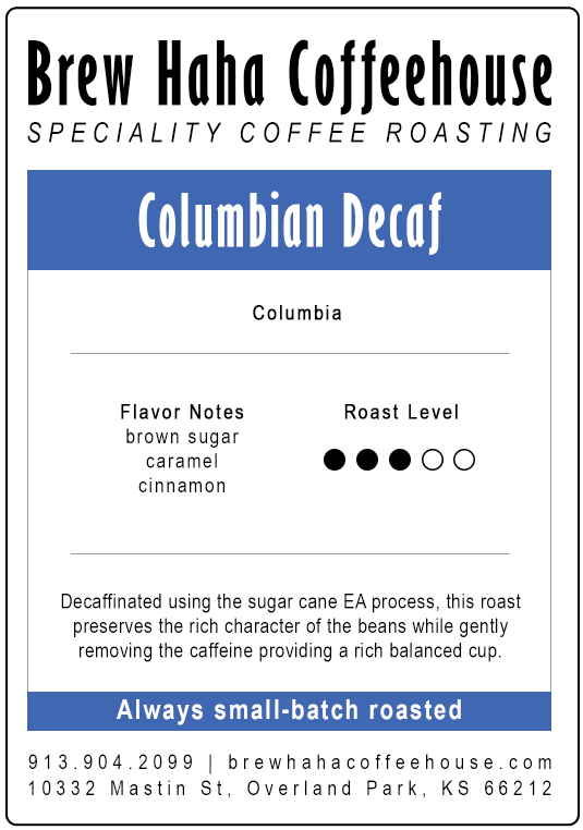 Single Origin Medium Roast Colombian Decaf - 5 lb