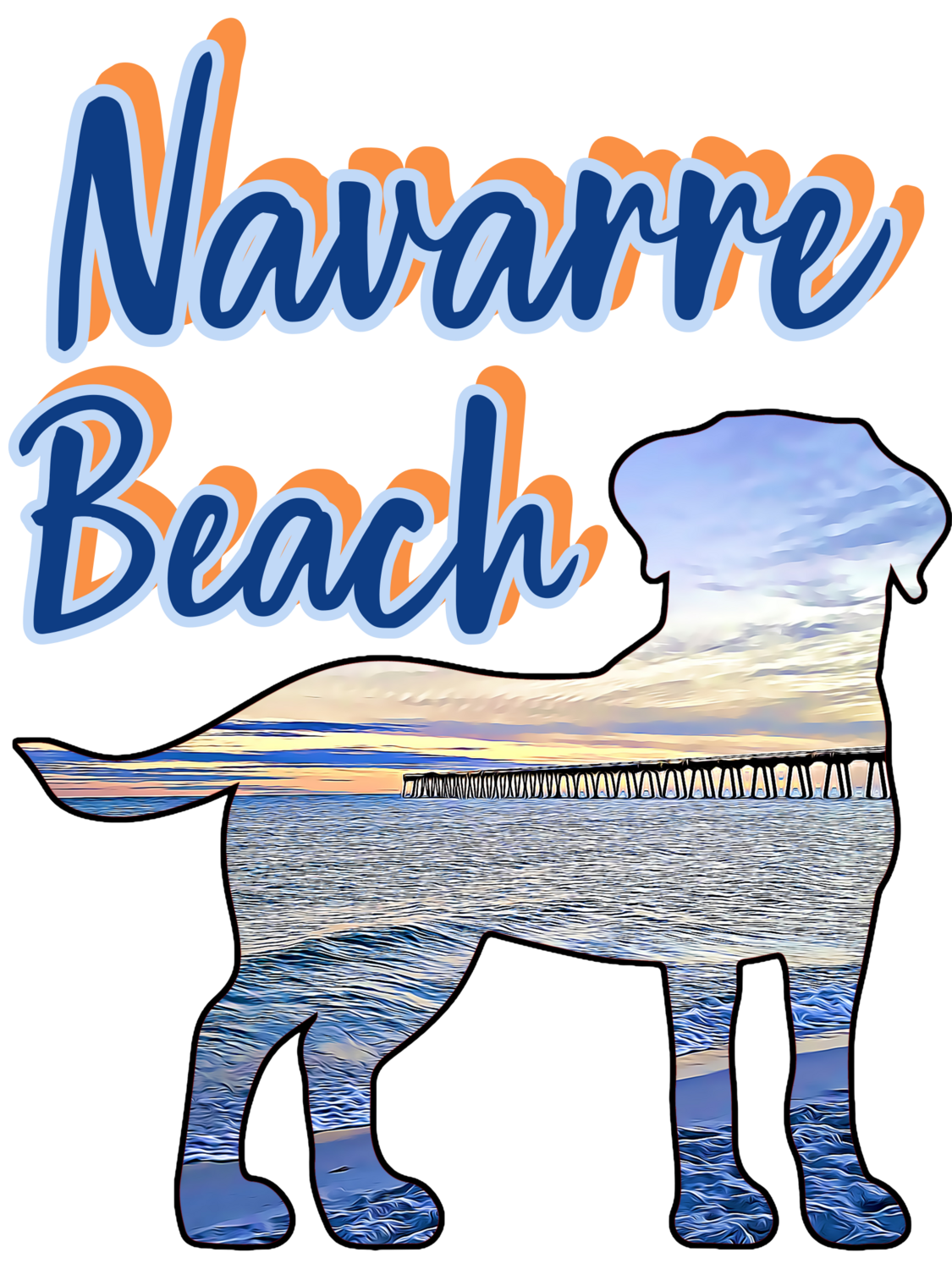 Navarre Beach (front only) Unisex T