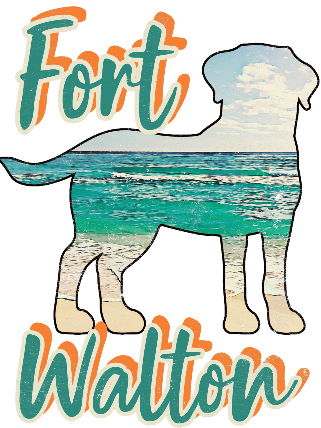 Fort Walton Vintage-Look (front only) Unisex T